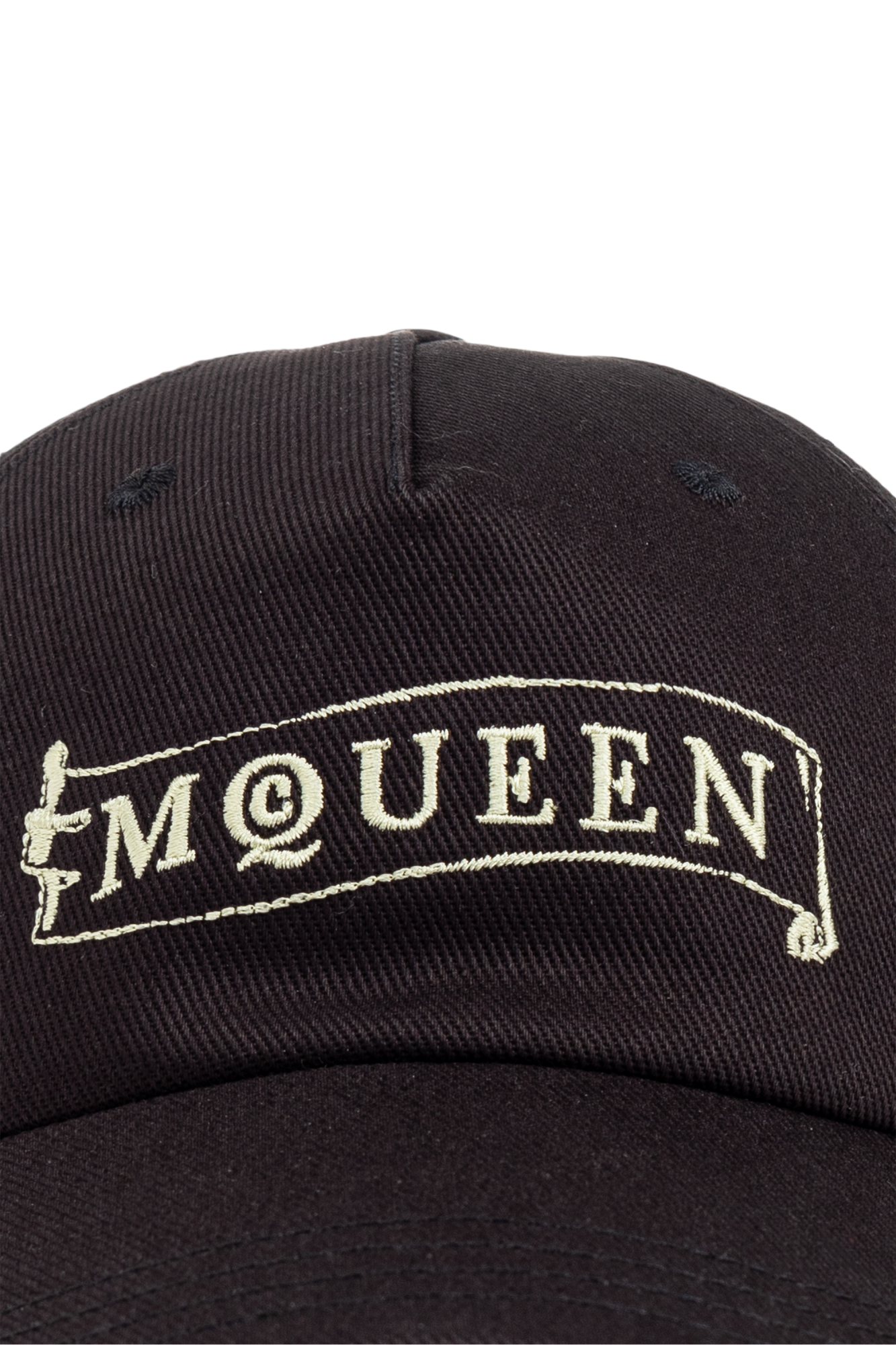 Alexander McQueen Logo Embroidered Cap | Black | FARFETCH